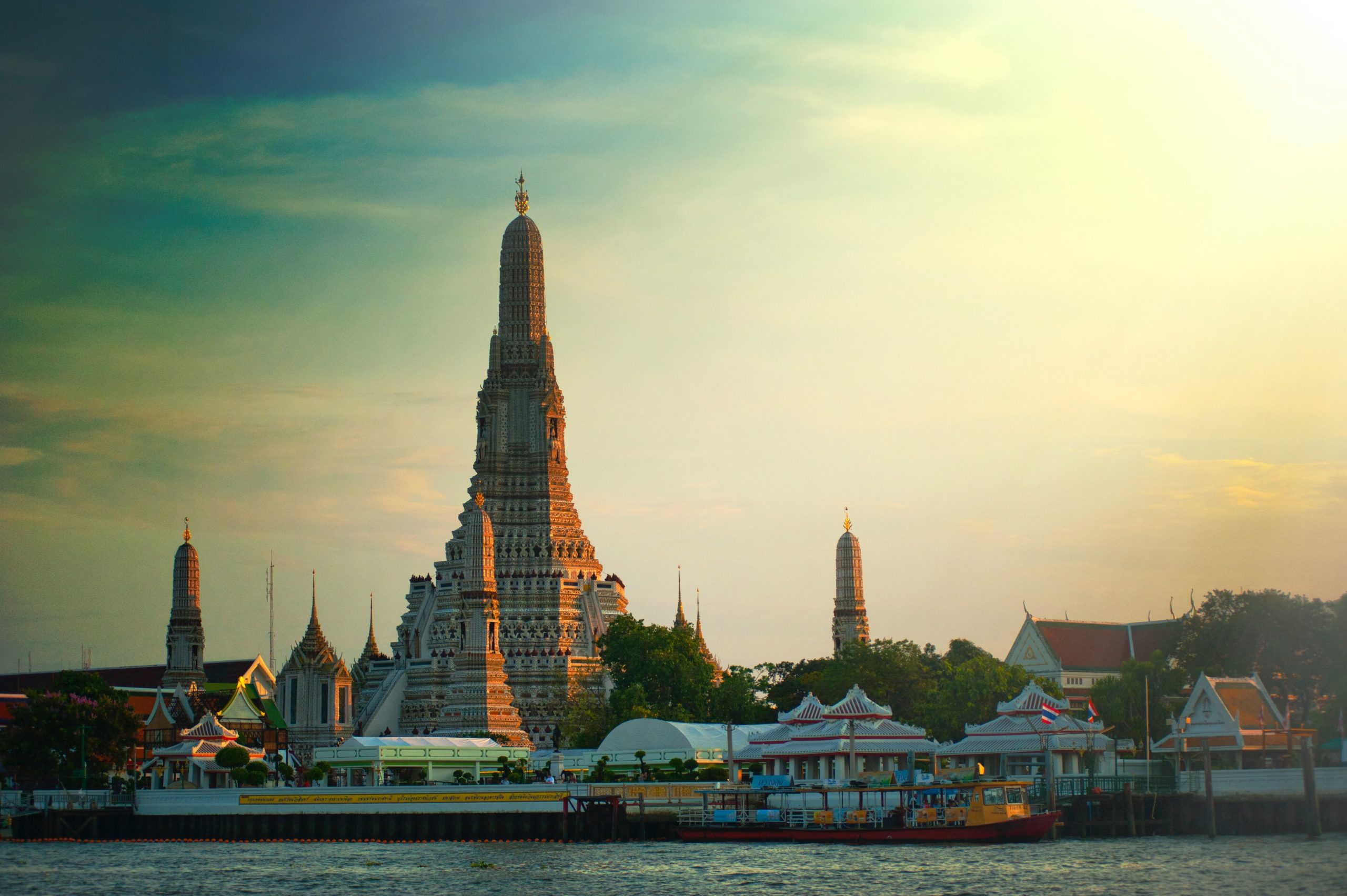 View Of Wat Arun From The Lake